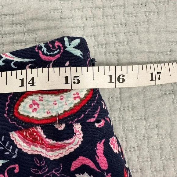 Talbots Paisley Watercolor Canvas A-Line Skirt Size 6 Petite Bold Colors - Picture 4 of 7